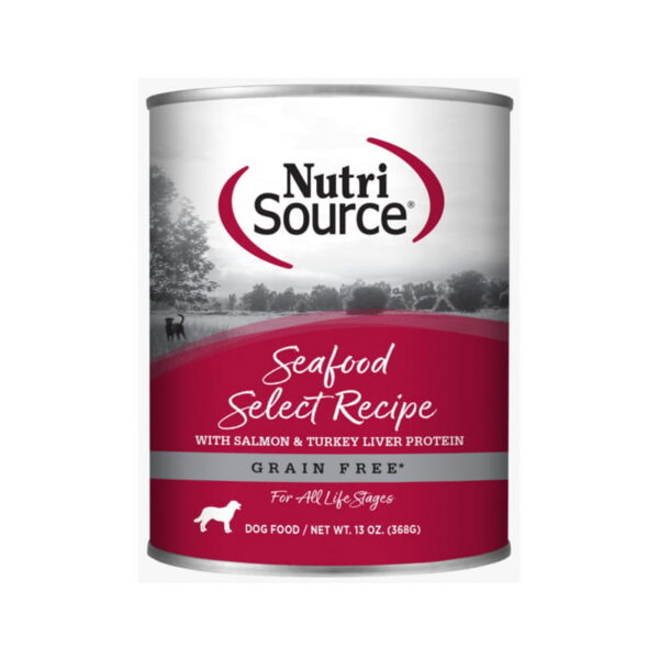 COMIDA HUMEDA NUTRISOURCE SEA FOOD SELECT CAN GRAIN FREE 368 GRAMOS
