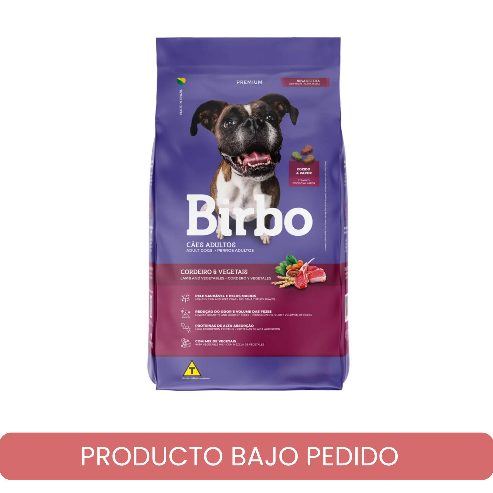 BIRBO PERROS CORDERO Y VEGETALES 7KG