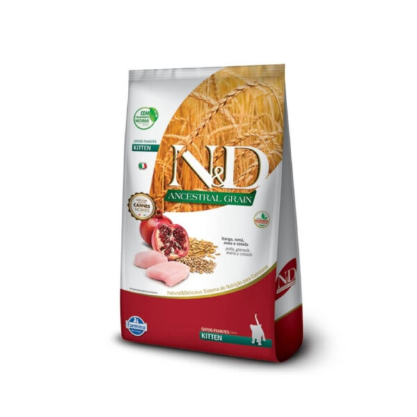N&D ANCESTRAL GRAIN FELINE KITTEN (POLLO, GRANADA, AVENA Y CEBADA)