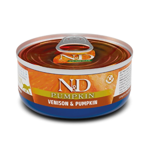 ALIMENTO HUMEDO PARA GATO EN LATA N&D VENISON & PUMPKIN 70GR