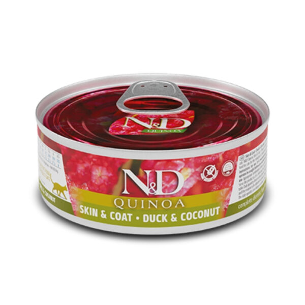 ALIMENTO HUMEDO PARA GATO EN LATA N&D QUINOA DUCK & COCONUT 80GR