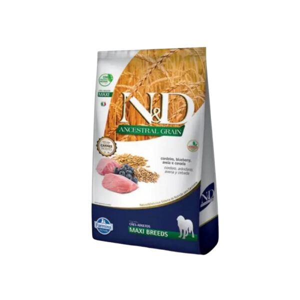 N&D ANCESTRAL GRAIN CANINE CORDERO & ARÁNDANO MAXI 10.1KG