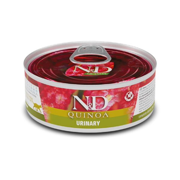 ALIMENTO HUMEDO PARA GATO EN LATA N&D QUINOA URINARY 80 GR