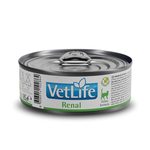 ALIMENTO HUMEDO PARA GATO EN LATA VET LIFE DIET RENAL 85GR