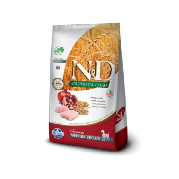 N&D ANCESTRAL GRAIN CANINE FRANGO ADULT MEDIUM